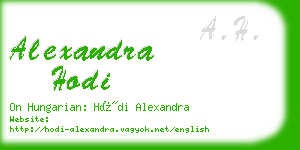 alexandra hodi business card